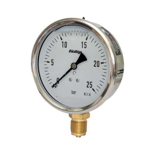 Standard pressure gauge filling with glycerine